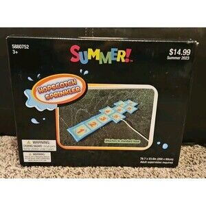 NEW Summer! Hopscotch Sprinkler Water Splash Pad Sprinkler Summer Toy 7 ft long